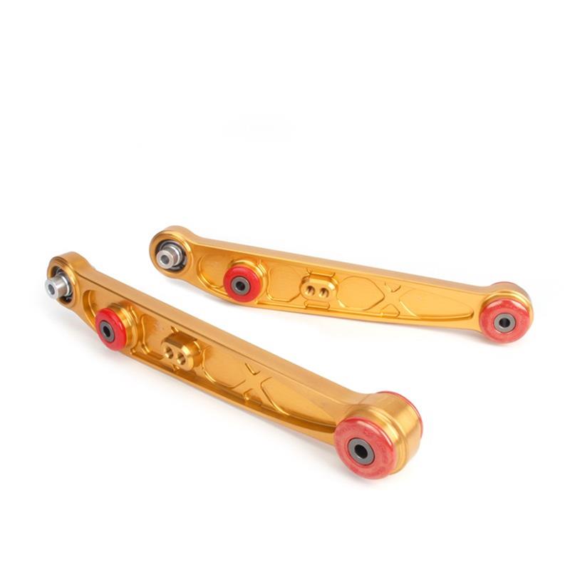 Skunk2 Honda/Acura EG/DC Alpha Series Rear Lower Control Arm Set - Gold - 542-05-1110