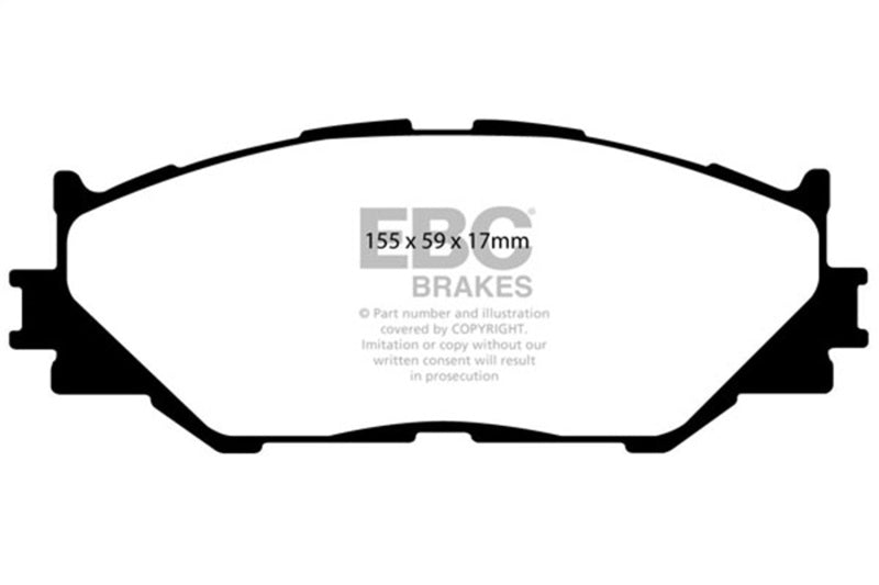 EBC 06-08 Lexus IS250 2.5 Greenstuff Front Brake Pads - DP21772