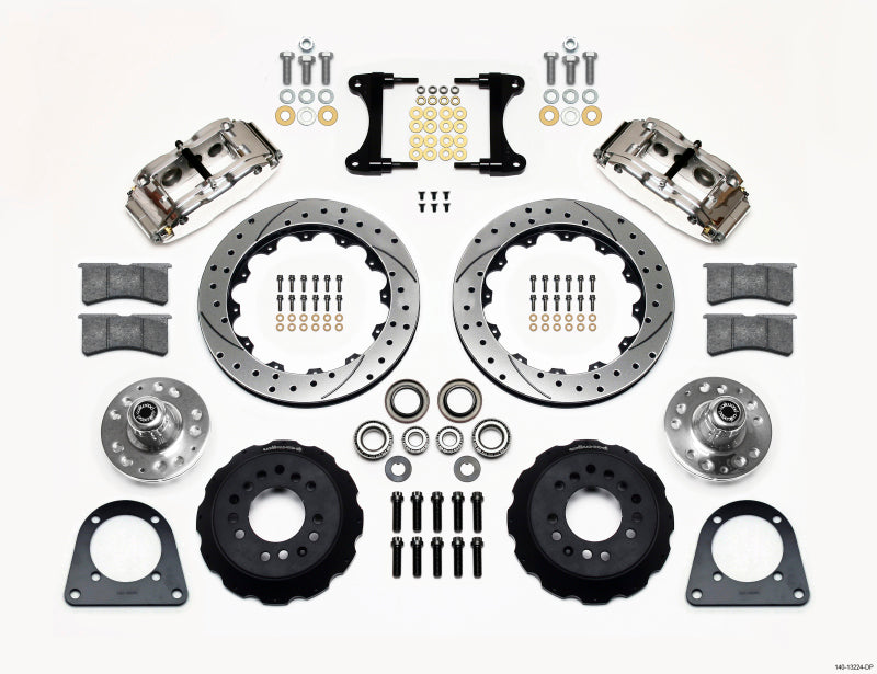 Wilwood Narrow Superlite 6R Front Hub Kit 12.88in Drill Pol TCI-IFS 71-78 (Pinto Based) - 140-13224-DP