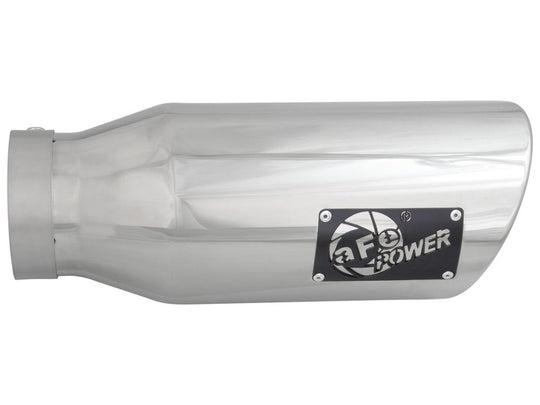 aFe Diesel Exhaust Tip Bolt On Polished 4in Inlet x 6in Outlet x 15in Long - 49T40601-P15