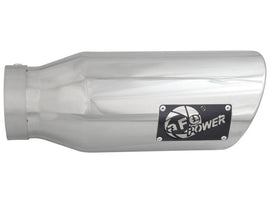 aFe MACH Force-XP 304 SS Single Wall Polished Exhaust Tip Pair 4in Inlet x 6in Outlet x 15in L - 49T40606-P15