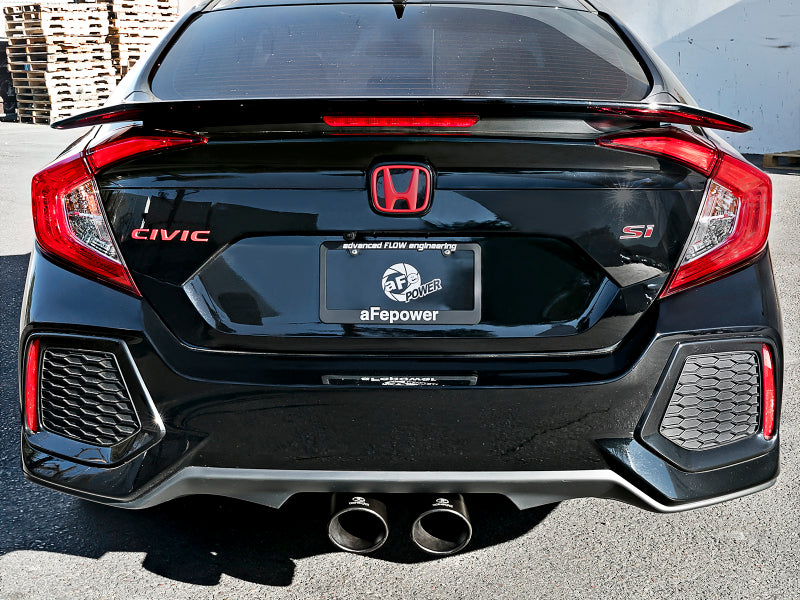 aFe Takeda 3in 304 SS Cat-Back Exhaust w/ Dual Center Black Tips 17+ Honda Civic Si (2dr) I4 1.5L - 49-36618-B