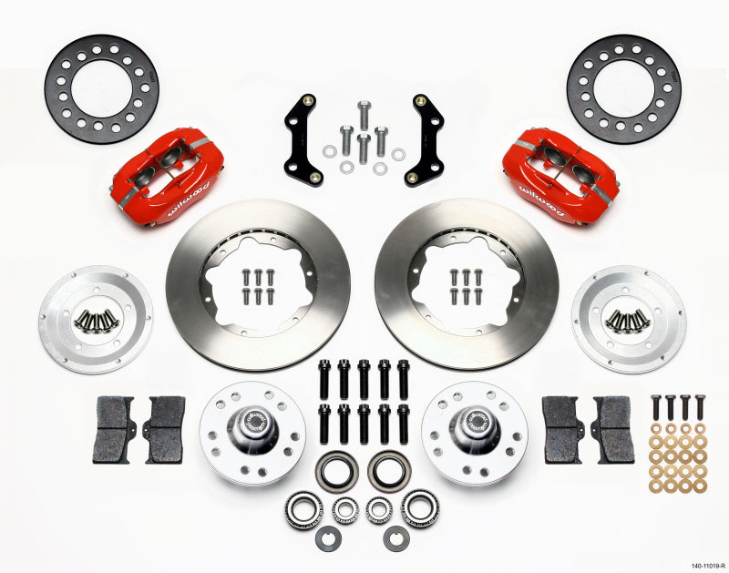 Wilwood Forged Dynalite Front Kit 11.00in Red 73-80 CDP A B E & F Body - 140-11019-R