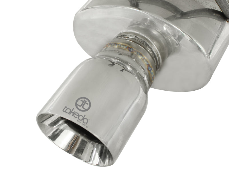 aFe Takeda Exhaust 2.5in Dia 304SS Axle-Back w/Polished Tip 06-11 Honda Civic EX Sedan L4 1.8L - 49-36610