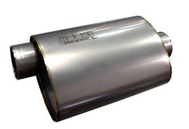Kooks 3in Oval Center/Offset Muffler 12in Long Body Stainless Steel - MUF-018