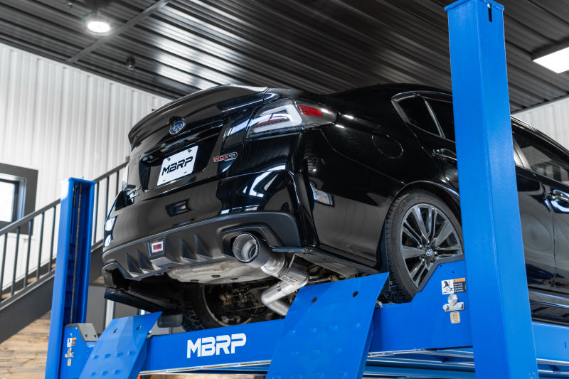 MBRP 15-21 Subaru WRX 2.0L/STI 2.5L/11-14 Sed 3in Cat-Back Single Rear Exit w/Carb Fiber Tips- T304 - S48033CF