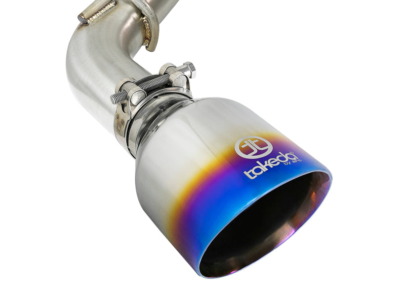 aFe POWER Takeda 2.5in 304 SS CB Exhaust w/ Blue Flame Tips 17-19 Infiniti Q60 V6-3.0L (tt) - 49-36134NM-L