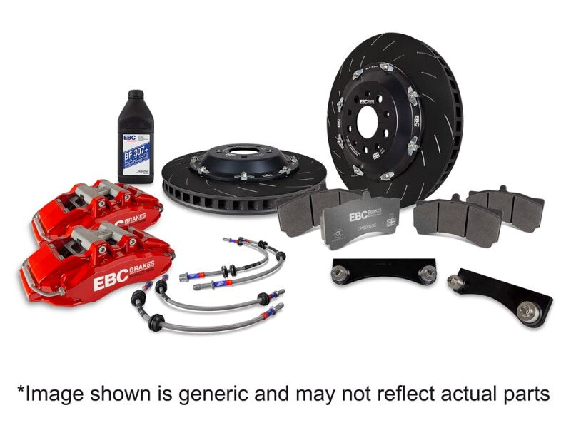 EBC Racing 18-24 Tesla Model 3 AWD Dual Motor Anodized Apollo-6 380mm Rotors Front Big Brake Kit - BBK057R-1F