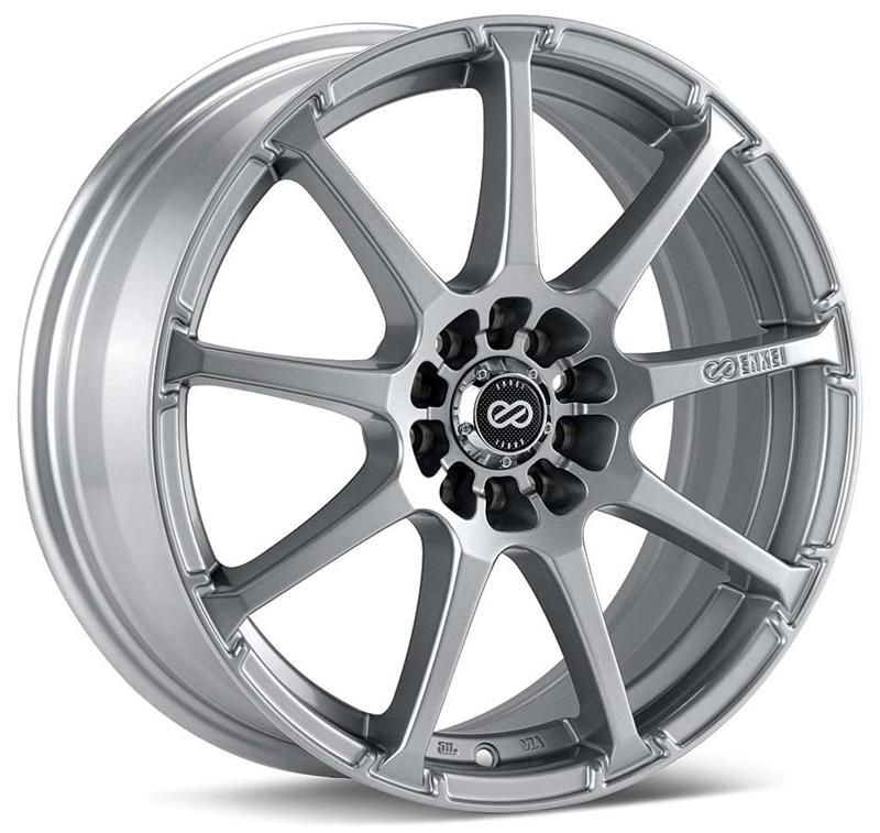 Enkei EDR9 17x8 5x100/114.3 38mm Offset 72.6 Bore Diameter - Silver Wheel - 441-780-0238SP