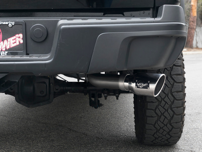 aFe Mach Force-XP Exhaust 3in CB SS 15-17 GM Colorado/Canyon 2.5L/3.6L Side Exit w/ Polished Tip - 49-44058-P