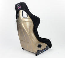 Load image into Gallery viewer, NRG FRP Bucket Seat ULTRA Edition - Large (Black Alcantara/Gold Glitter Back) - FRP-302BK-ULTRA