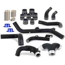Load image into Gallery viewer, Mishimoto 2021+ Ford Bronco 2.7L High-Mount Intercooler Pipe Upgrade Kit - Wrinkle Black - MMICP-BR27-21USBK