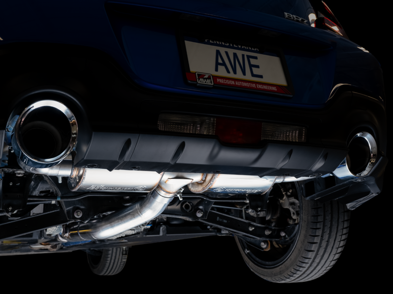 AWE Tuning Subaru BRZ/ Toyota GR86/ Toyota 86 Touring Edition Cat-Back Exhaust- Chrome Silver Tips - 3015-32486