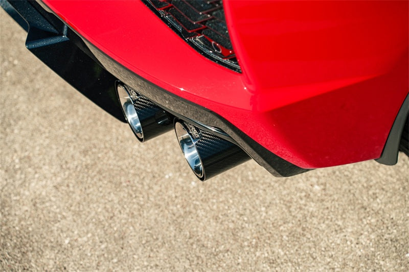 Corsa 2020-2025 Chevrolet Corvette C8 RWD 3in Valved Cat-Back w/ 4.5in Carbon Fiber Polished Tips - 21100CF