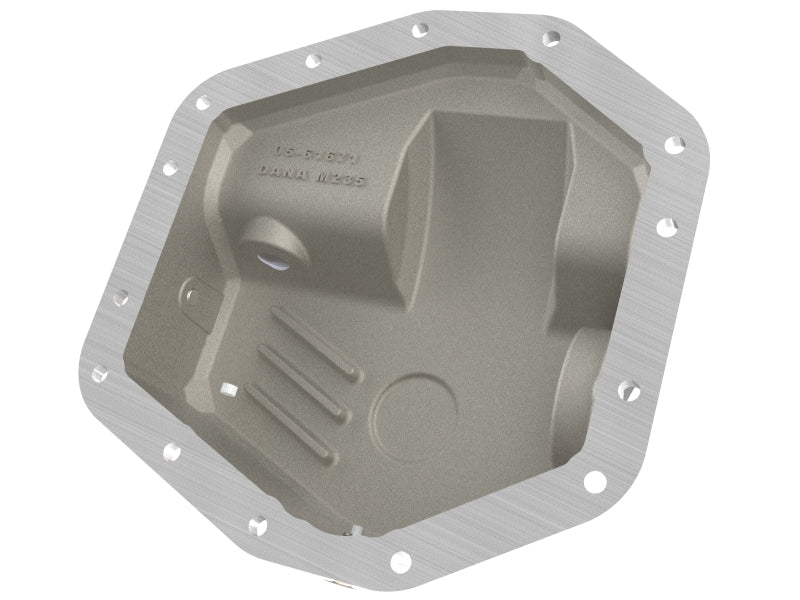 aFe POWER Street Series Front Diff Cover Raw w/ Machined Fins Ford F-250/350 23-26(Dana M235) - 46-71480A