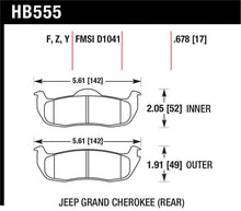 Load image into Gallery viewer, Hawk 06-10 Jeep Commander / 05-10 Grand Cherokee / 05-10 Armada / 04 Pathfinder / 04-10 Tital 5.6L / - HB555Y.678