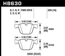 Load image into Gallery viewer, Hawk 02-11 BMW (Various) HPS Street Rear Brake Pads - HB630F.626
