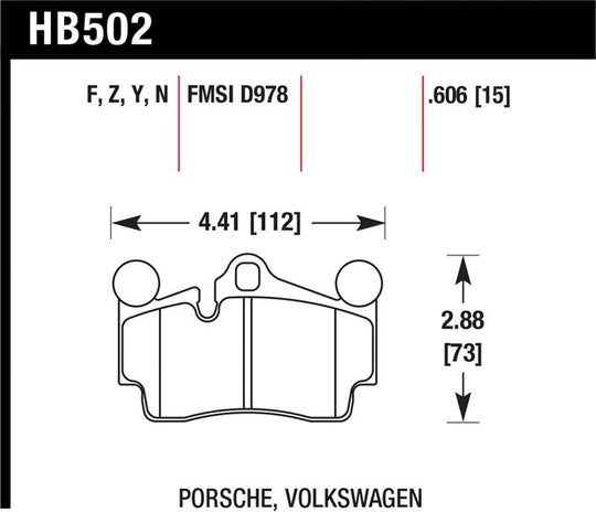 Hawk LTS Street Brake Pads - HB502Y.606