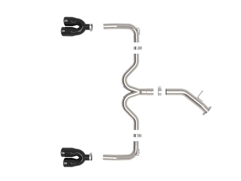 aFe 22-24 Kia Forte GT 1.6L 3in-2.5in 304 Stainless Steel Axle-Back Exhaust w/ Black Tips - 49-37039-B