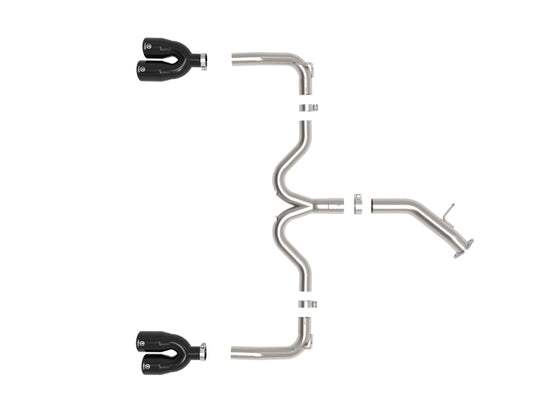 aFe 22-24 Kia Forte GT 1.6L 3in-2.5in 304 Stainless Steel Axle-Back Exhaust w/ Black Tips - 49-37039-B
