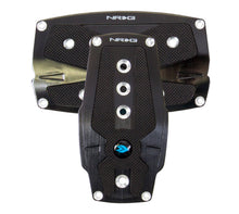 Load image into Gallery viewer, NRG Brushed Aluminum Sport Pedal A/T - Black w/Black Rubber Inserts - PDL-250BK