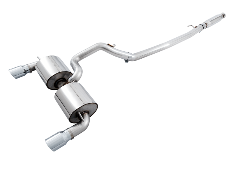 AWE Tuning Ford Focus RS Touring Edition Cat-Back Exhaust- Non-Resonated - Chrome Silver Tips - 3015-32088