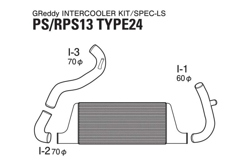 GReddy Nissan 180SX Trust Intercooler T-24F S13/PS13 Kit - 12020209