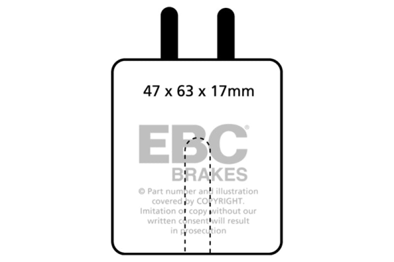 EBC 59-65 Aston Martin DB4 3.7 Vantage Redstuff Front Brake Pads - DP3120C