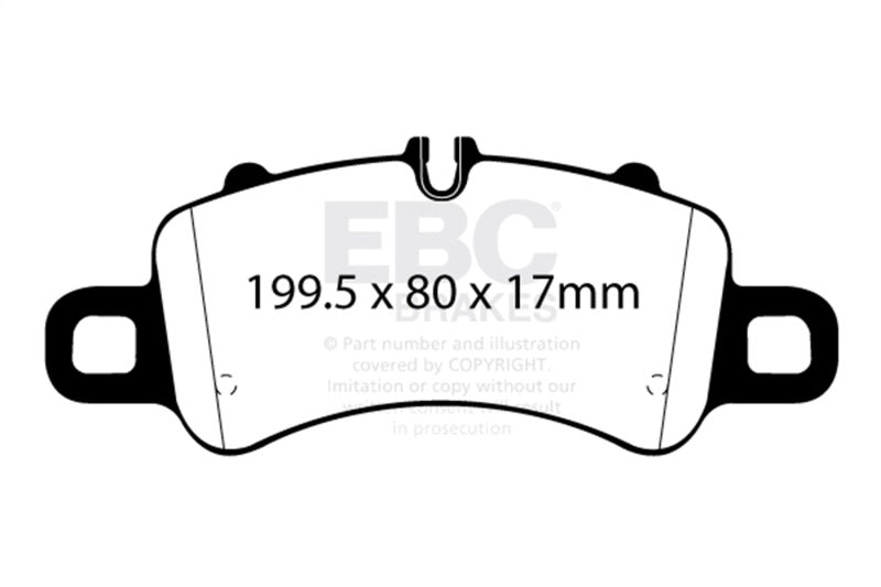 EBC Racing 16-20 Porsche 911 (991/2) Carrera 3.0TT (Cast Iron Rotor Only) RP-X Front Brake Pads - DP82307RPX