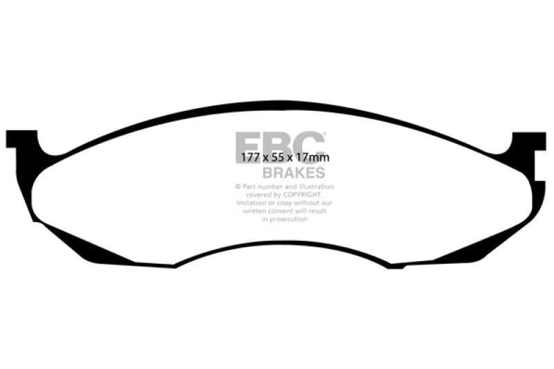 EBC 90-91 Jeep Cherokee 2.5 4WD Greenstuff Front Brake Pads - DP61022
