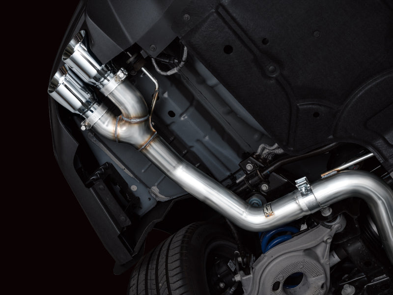 AWE 2024 Ford Mustang GT Fastback S650 RWD Track Edition Cat-Back Exhaust w/ Quad Chrome Silver Tips - 3020-42650