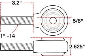 SPC Performance xAxis Rod End Ball Joint - 15736