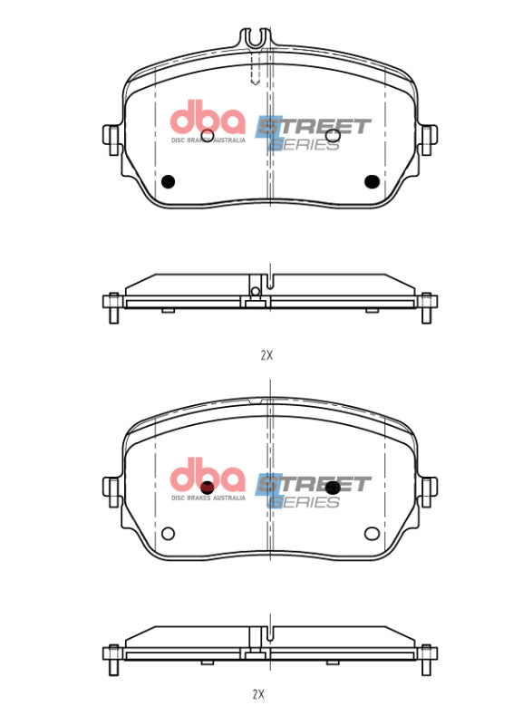 DBA 19-22 Mercedes-Benz GLE450 Street Series Front Brake Pads - DB15264SS
