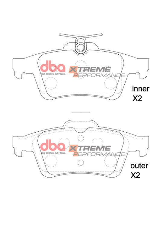DBA 12-19 Ford Focus ST XP Performance Rear Brake Pads - DB1763XP