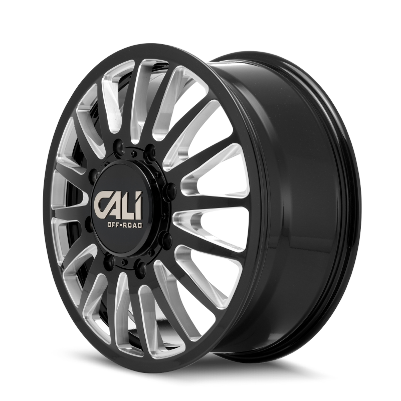 Cali Off-Road 9110D Summit Dually 20x8.25 / 8x165.1 BP / -192mm OS / 121.3mm Hub Gls Blk Mill Wheel - 9110D-2881BMR192