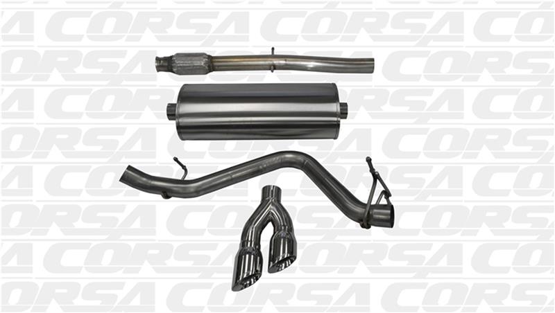 Corsa 14-19 GMC Sierra/Chevy Silv 1500 Crew Cab/Std. Bed 5.3L V8 Polished  Single Side - 14874