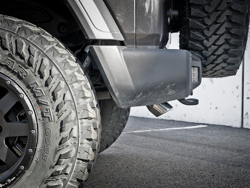 aFe MACH Force-Xp 2.5in 409SS Axle-Back Hi-Tuck Exh Sys w/ Pol Tip 18-20 Jeep Wrangler (JL) V6 3.6L - 49-48075-P