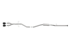 aFe Takeda 2.5in 304SS Cat-Back Exhaust System 17-20 Honda Civic SI Coupe L4-1.5L (t) - Black Tip - 49-36620-B