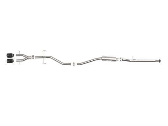 aFe Takeda 2.5in 304SS Cat-Back Exhaust System 17-20 Honda Civic SI Coupe L4-1.5L (t) - Black Tip - 49-36620-B