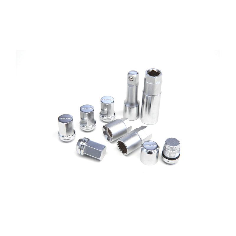 Rays M12x1.50 19mm Hex w/ 2 Piece Double Lock Nut Set - Chrome - W19DL12150C