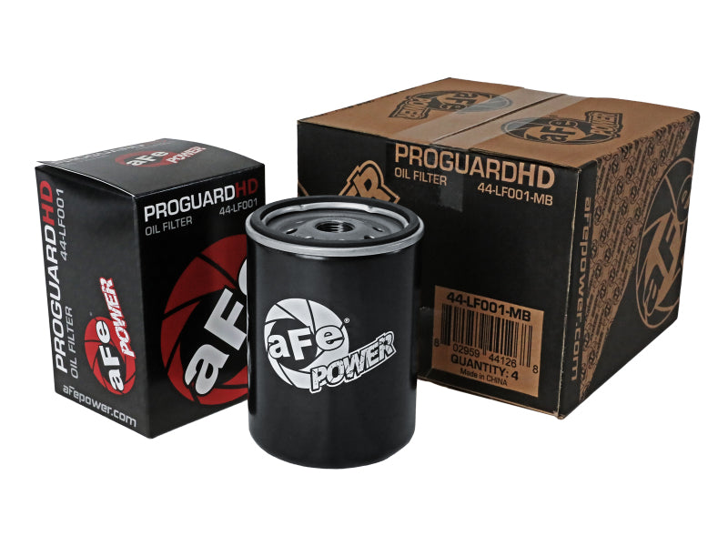 aFe ProGuard D2 Fluid Filters Oil for 01-17 GM Diesel Trucks V8-6.6L (4 Pack) - 44-LF001-MB