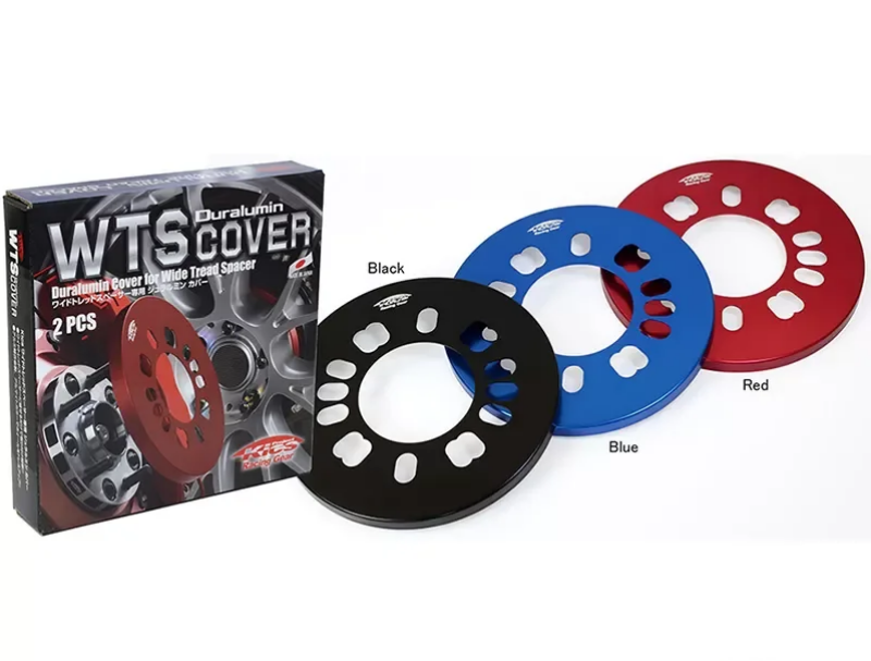 Project Kics Red Duralumin Cover For Wide Tread Spacer (2 Pcs) - WTSCR