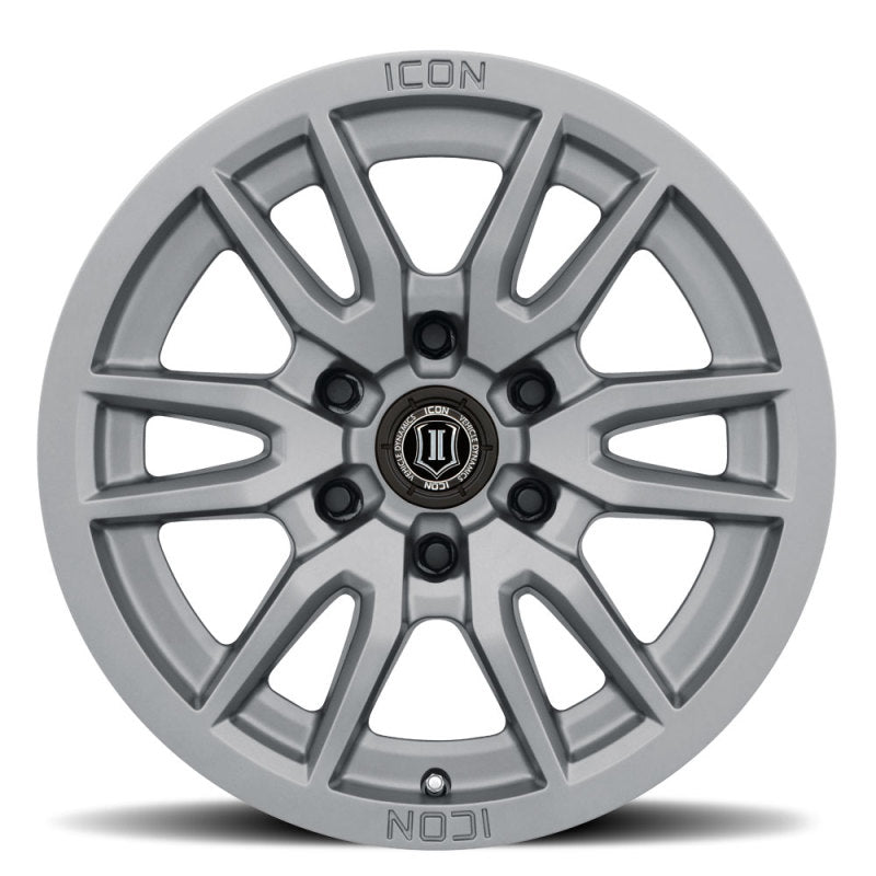 ICON Vector 6 17x8.5 6x5.5 0mm Offset 4.75in BS 106.1mm Bore Titanium Wheel - 2417858347TT
