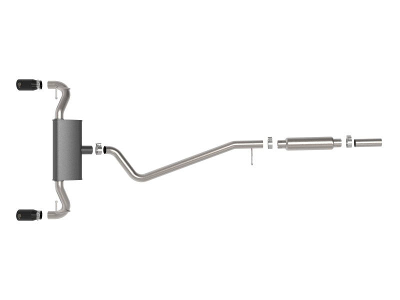 aFe Ford Bronco Sport 21-22 L3-1.5L (t)/L4-2.0L (t) Vulcan Cat-Back Exhaust System- Black Tips - 49-33142-B