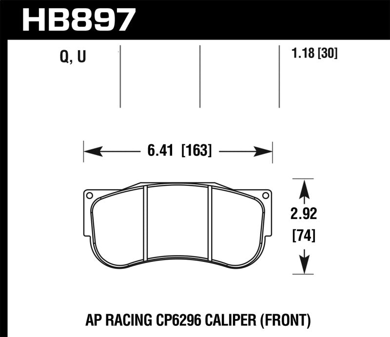 Hawk DTC-70 AP Racing CP6269 Race Brake Pads - HB897U1.18