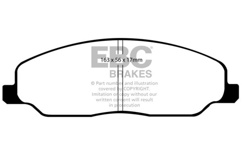 EBC 05-10 Ford Mustang 4.0 Redstuff Front Brake Pads - DP31740C