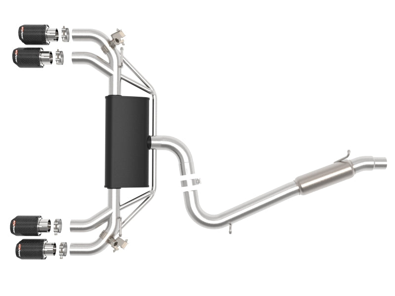 aFe POWER MACH Force-Xp 15-19 Volkswagen Golf R L4-2.0L(T) 304 SS Cat-Back Exhaust System - Carbon - 49-36430-C