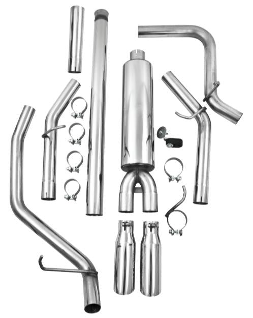 MBRP 14 Chevy/GMC 1500 Silverado/Sierra 4.3L V6/5.3L V8 Dual Split Side T409 3in Cat Back Exhaust - S5082409
