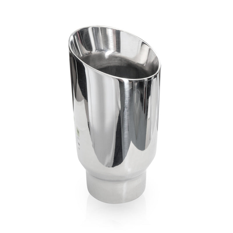 Stainless Works Conical Double Wall Slash Cut Exhaust Tip - 4in Body 3in Inlet - 799300