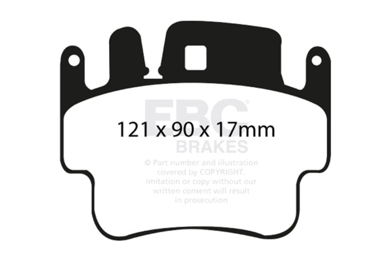 EBC 98-05 Porsche 911 996 3.4 Carrera 2 (Iron Rotor) Redstuff Frt Brake Pad (Check EBC Fit Guide) - DP31514C